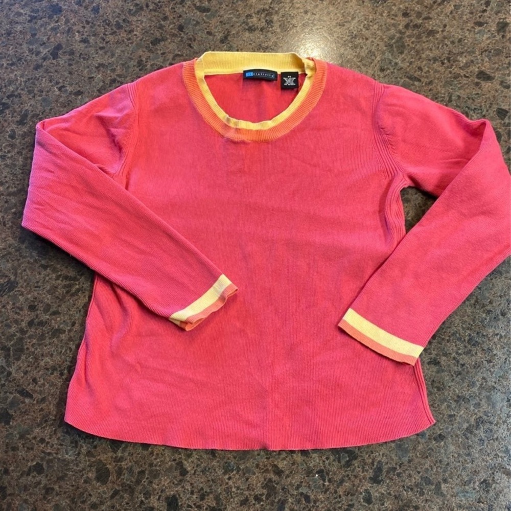 3/$15 Long sleeve colorful sweater size petite small